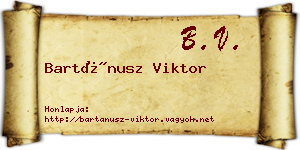 Bartánusz Viktor névjegykártya